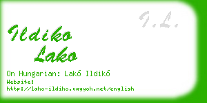 ildiko lako business card