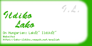 ildiko lako business card